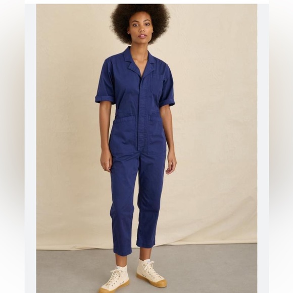 Alex Mill Pants - Alex Mill Small Standard Jumpsuit Short Sleeve Navy Blue